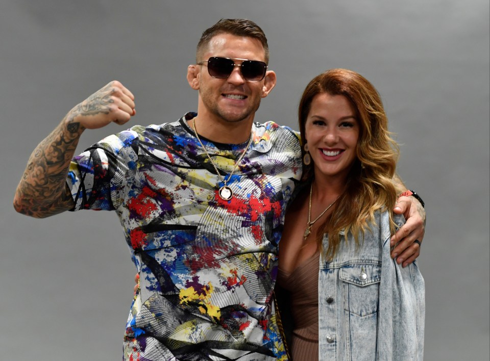 Dustin Poirier with his wife Jolie