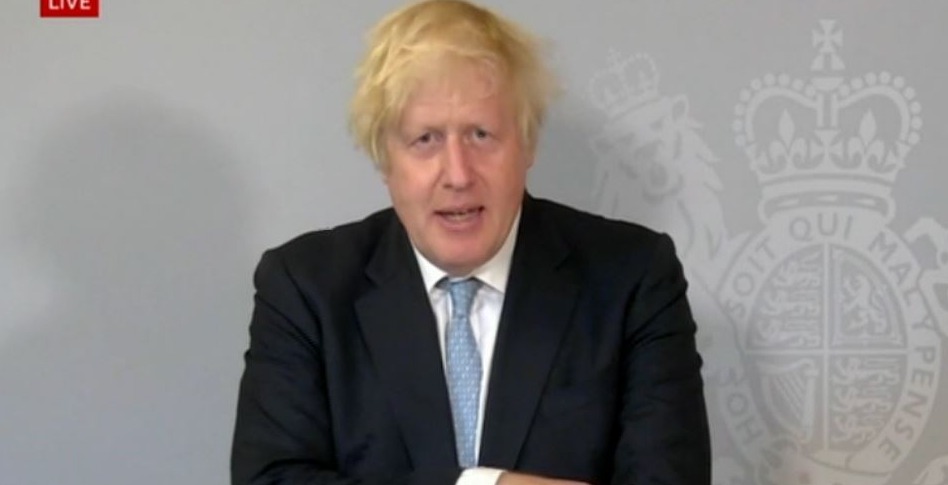 Boris Johnson speaking from Chequers tonight