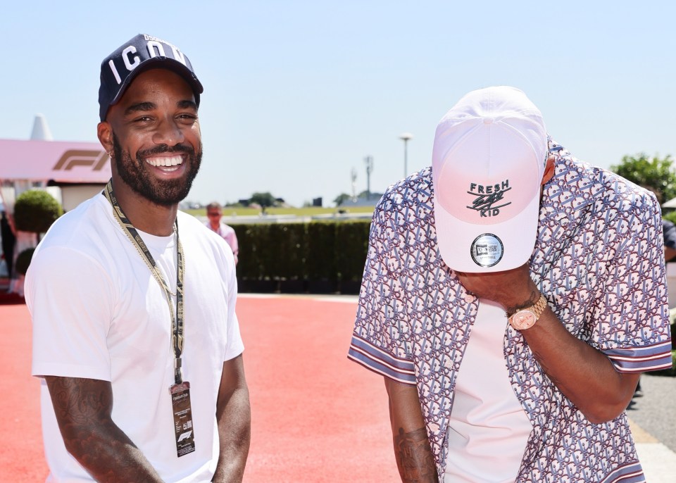 The Arsenal skipper was joined at Silverstone by team-mate Alexandre Lacazette