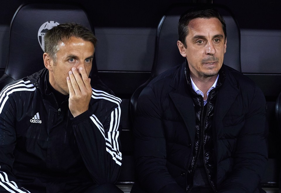 Phil and Gary Neville have both struggled in management