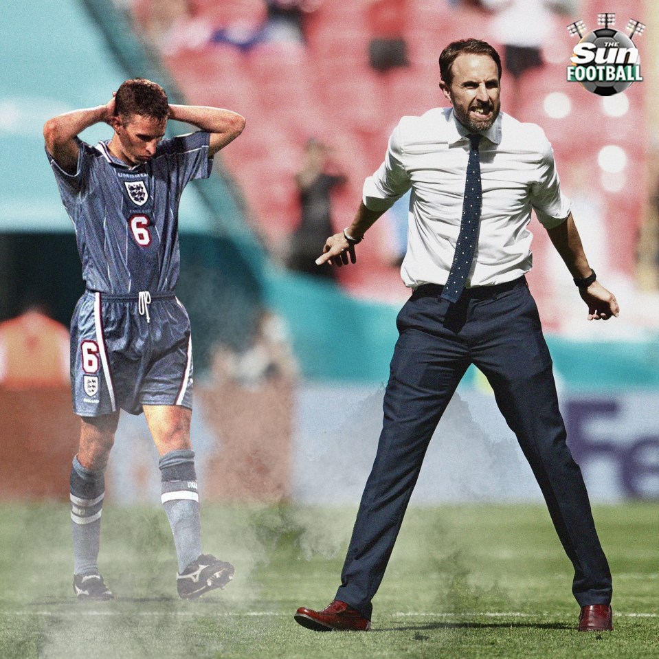 Gareth Southgate has gone from heartache in 1996 to the verge of greatness in 2021