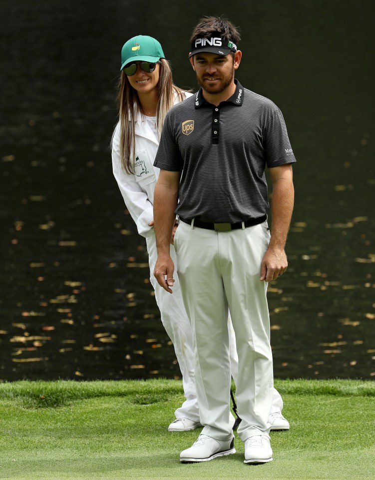 Nel-Mare caddied for Louis at The Masters par-3 tournament in 2018