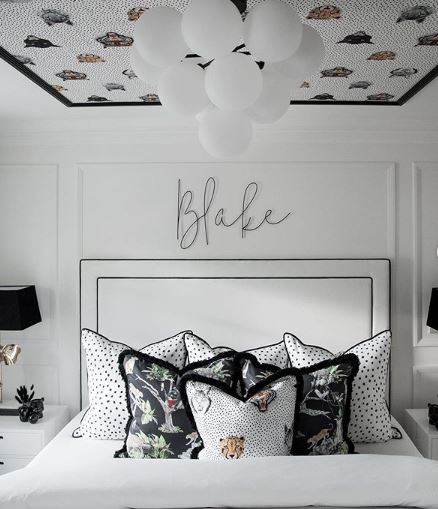 While baby Blake's nursery looks like something out of a posh hotel