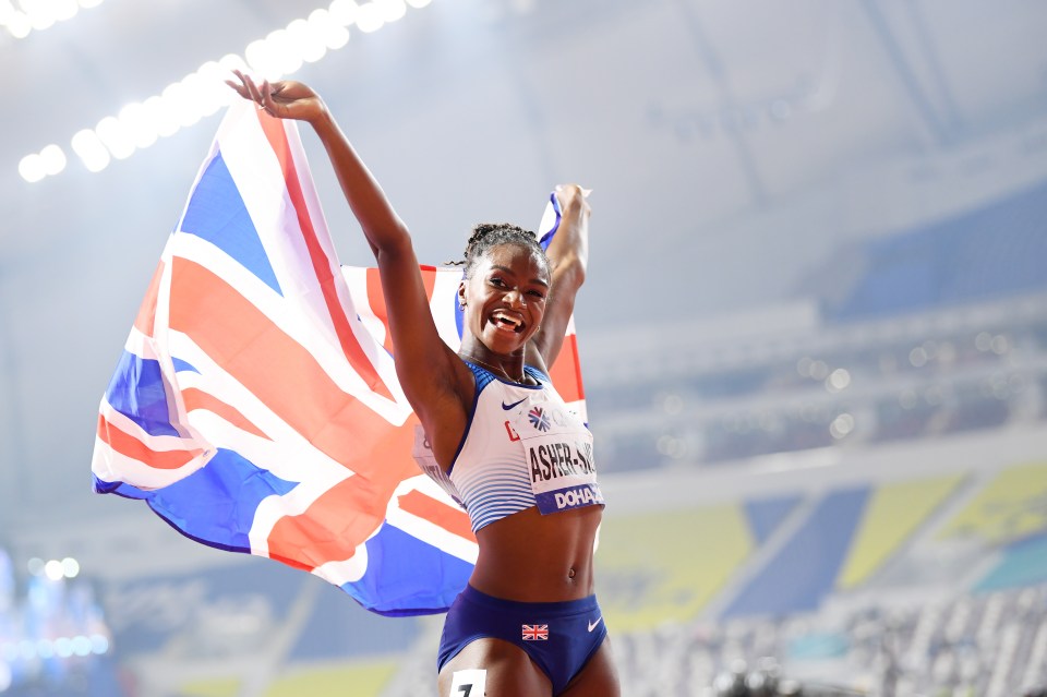 Asher-Smith won a gold medal at the 2019 World championships in Doha in the 200m