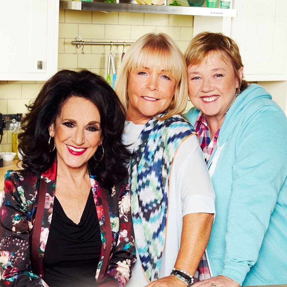 Linda with co-stars Lesley Joseph, left, and Pauline Quirke, right