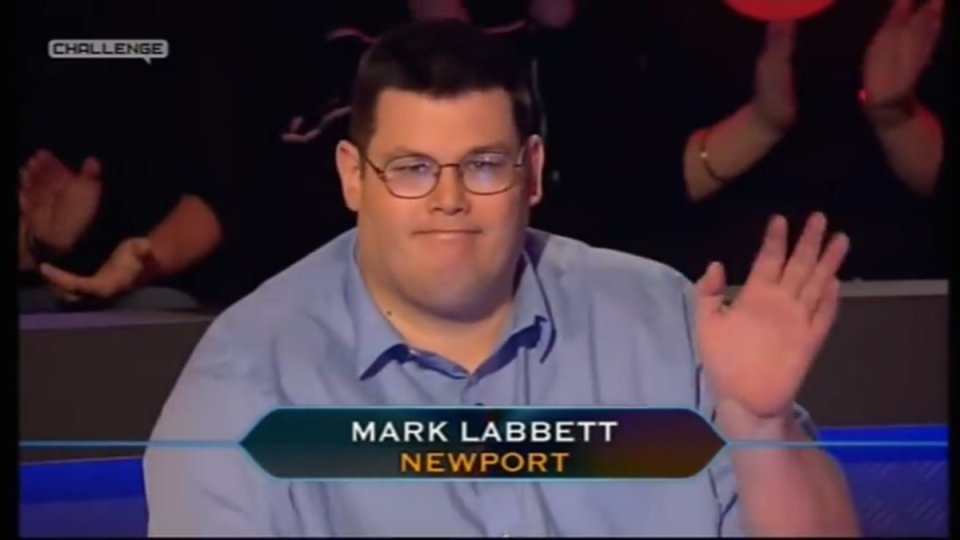 The Chase's Mark Labbett is a world away from The Beast during his TV game show debut