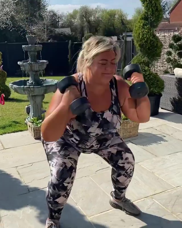 Gemma has been working out in her garden