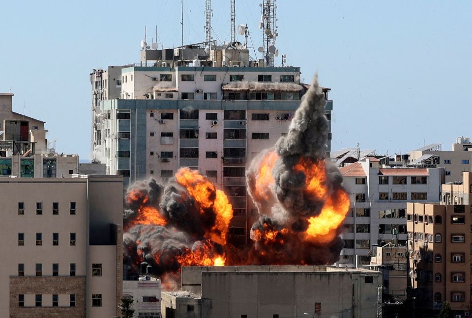 Israel hit back with air strikes and artillery