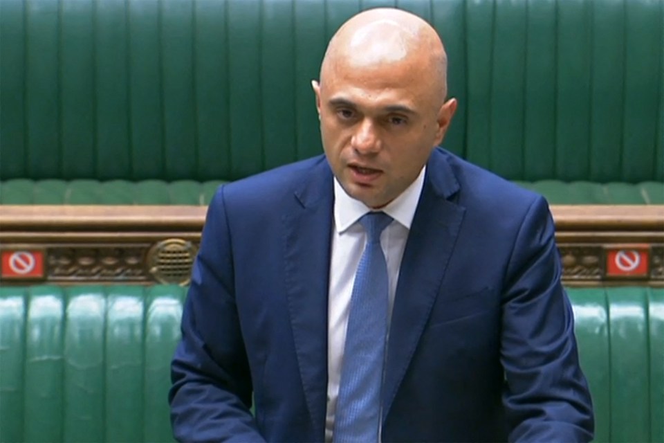 Sajid Javid said the UK is on course to remove all Covid-19 restrictions on July 19