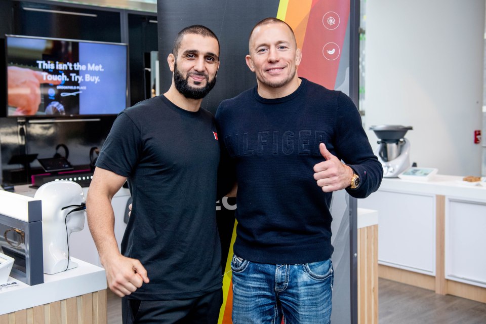 Trainer Firas Zahabi with UFC legend Georges St-Pierre