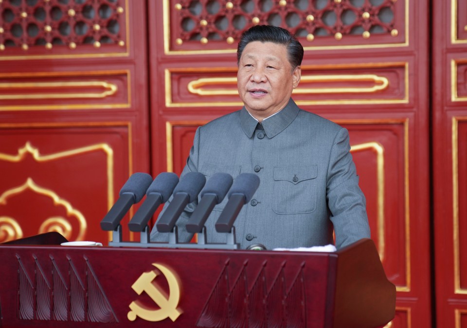 Chinese President and party leader Xi Jinping delivers a speech where he vowed to 'reunify' Taiwan with the 'motherland'