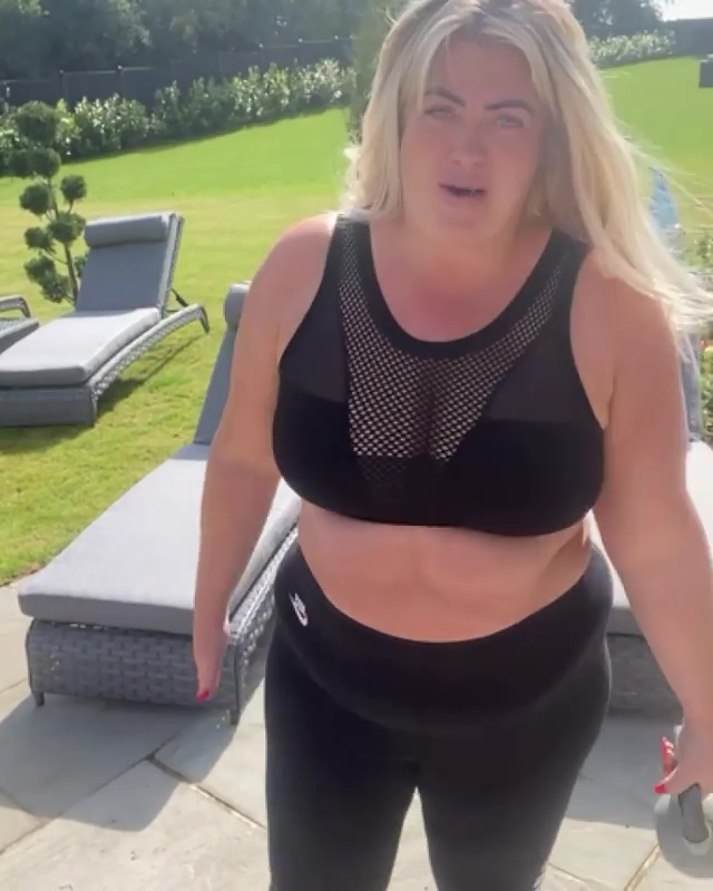 Gemma showed off her shrinking waist line in her latest vid