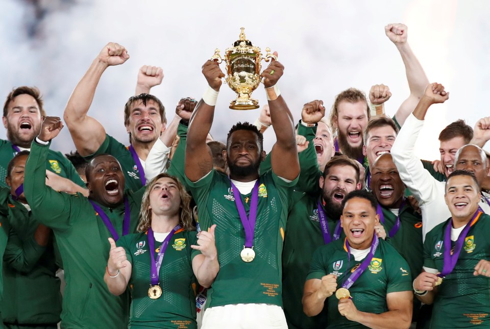 Siya Kolisi and Co will not be able to show off the Webb Ellis Cup at the Lions matches