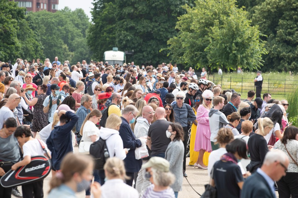 Well-wishers gathered for the event