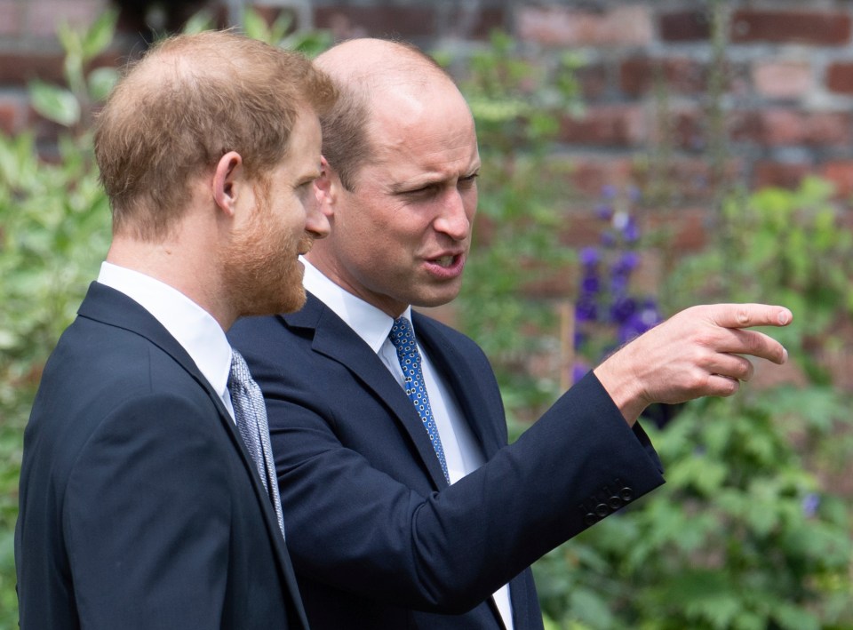 They were pictured smiling together at the service