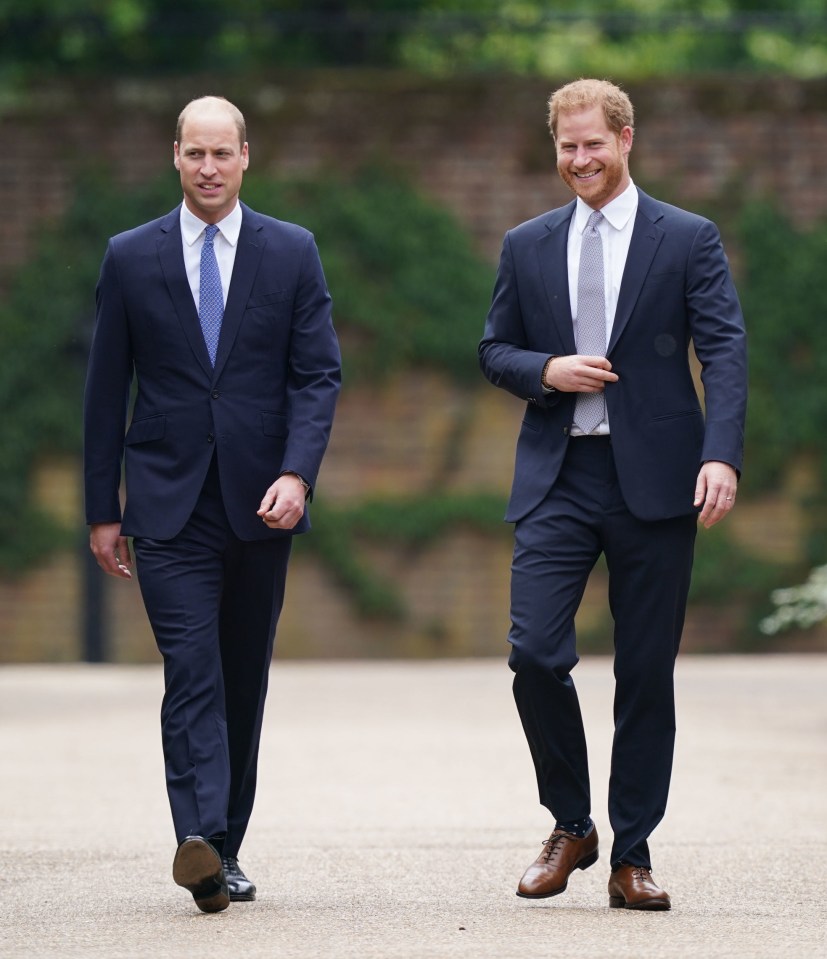 Harry and William reunited yesterday for a poignant ceremony for their late mother