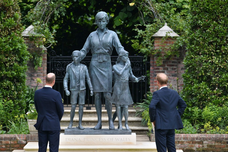 They unveiled a statue for Princess Diana