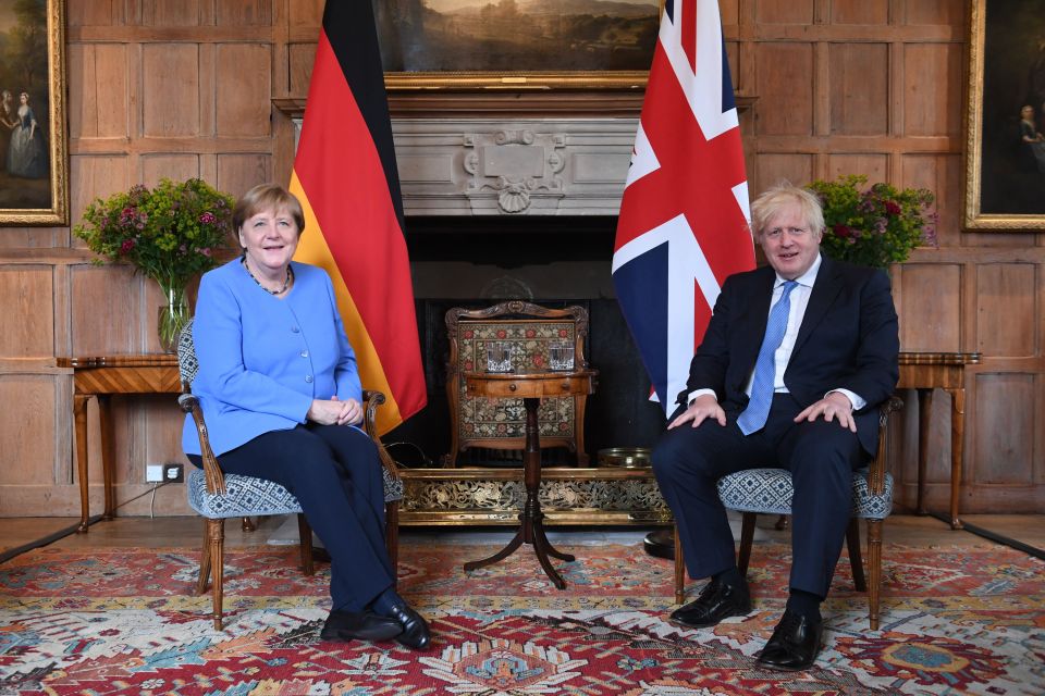 Angela Merkel held talks with Boris Johnson recently at Chequers