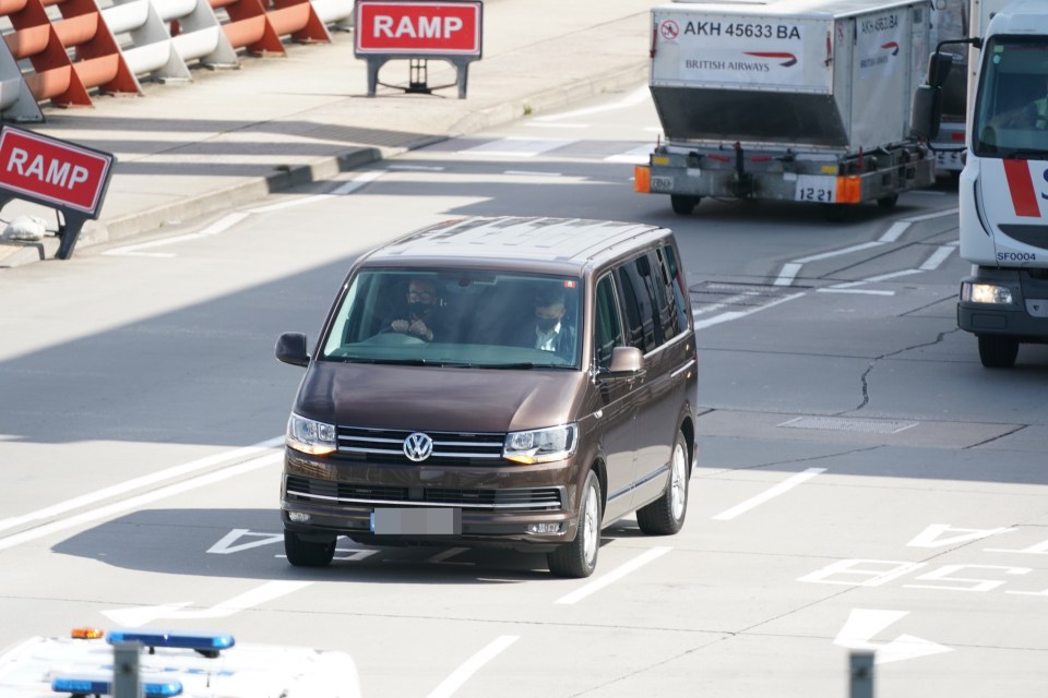 Harry has been spotted at Heathrow Airport as he prepares to jet back to the US