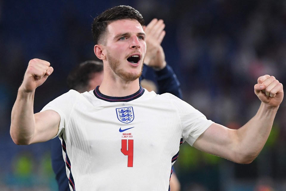 England’s Declan Rice might be celebrating – but Love Island fans will be waiting