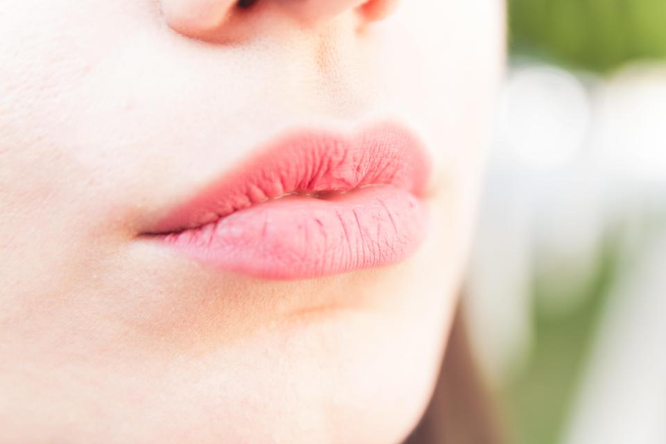 If there is a sudden change in the pattern or colour of the lips in a specific area, talk to your GP