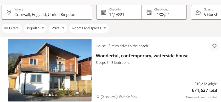 An ad described the home as 'contemporary, reserve level property ideas for families'