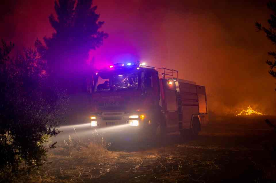 The inferno spanned some 21 square miles across the western part of the island