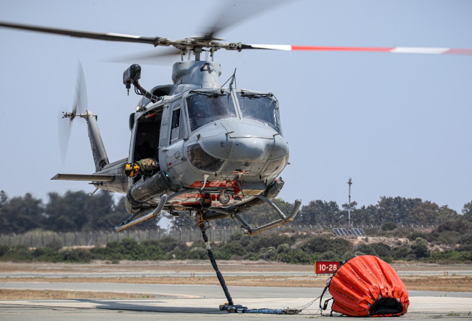 RAF helicopters were deployed the help with rescue operations