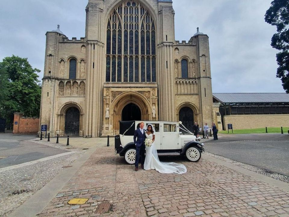 The couple were married at Norwich Cathedral