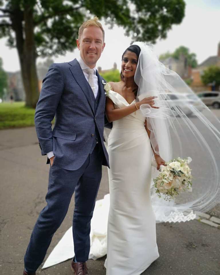 Simon Thomas married his second wife Derrina Jebb at the weekend