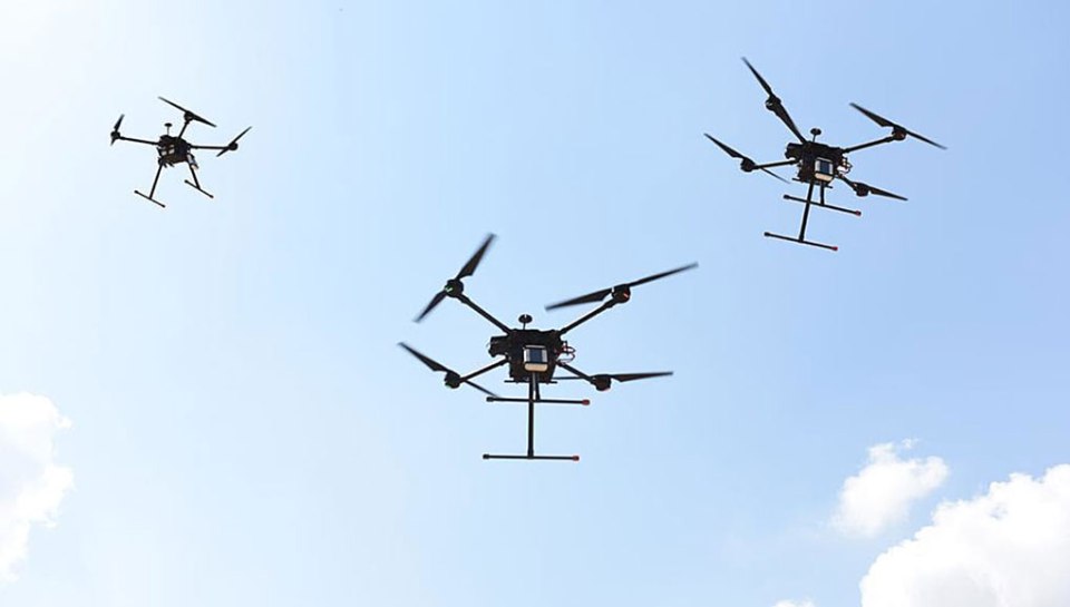 Israeli Defence Forces drones were deployed in swarms