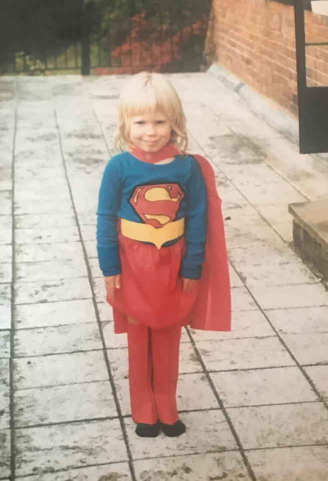 Clemmie tried to stomp down the aisle in her Superman costume at her aunt and uncle's wedding