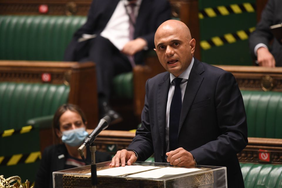 Sajid Javid said the Government intends to scrap school bubbles on July 19