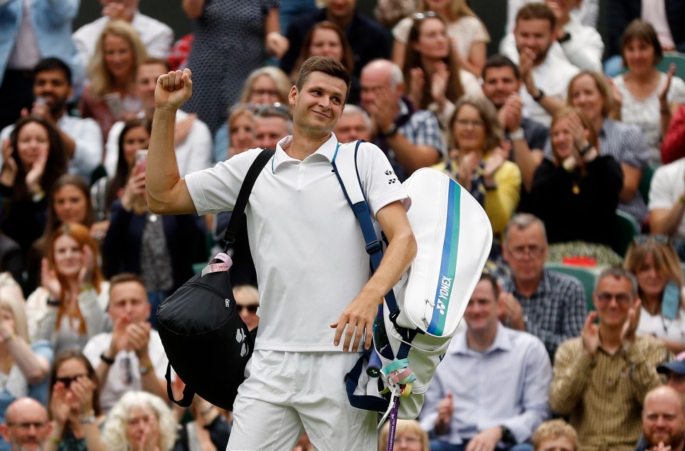 Hubert Hurkacz got a taste of the Centre Court crowd as he booked his place in the Wimbledon quarter-finals