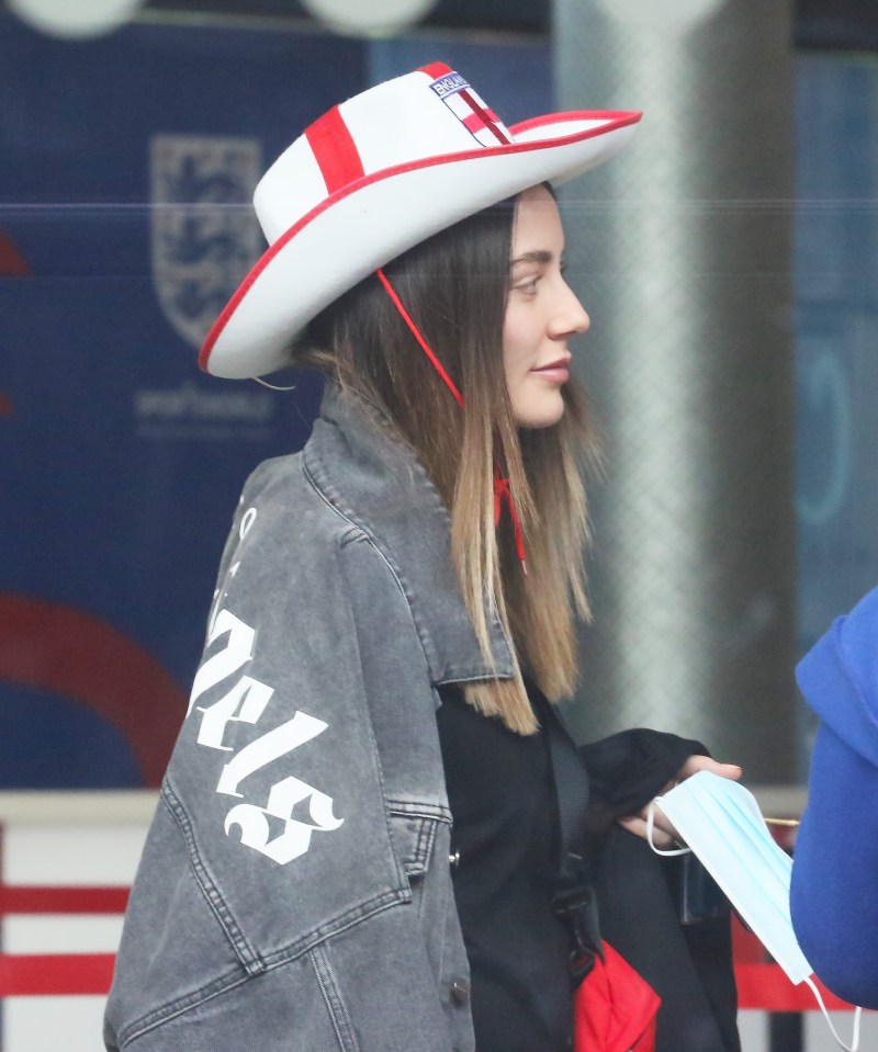 Harry Maguire's partner Fern Hawkins has been ever-present at Wembley this summer