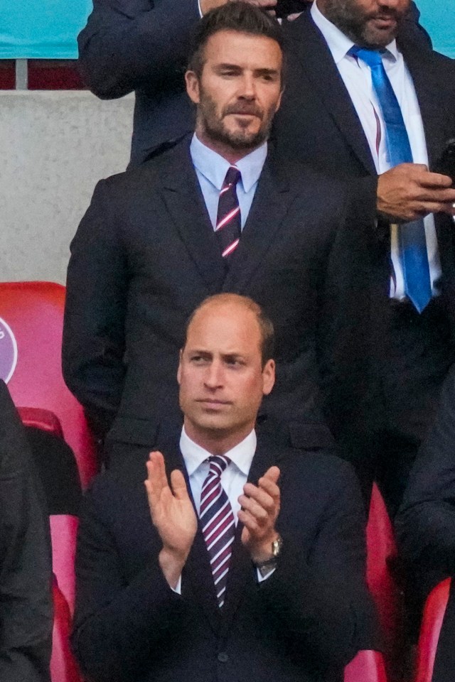 Football legend Beckham is also watching the match from Wembley