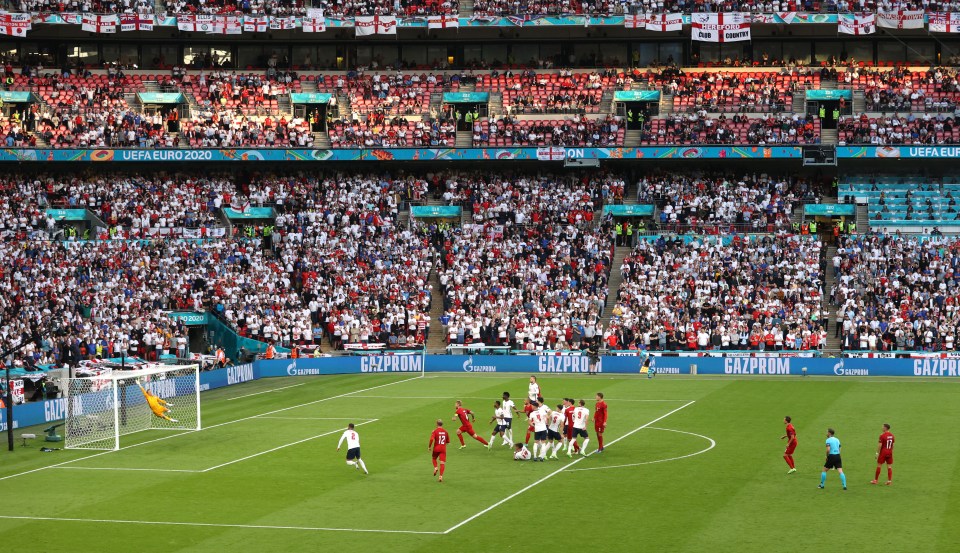 Pickford could only get a fingertip on the free-kick as it flew into the back of the net