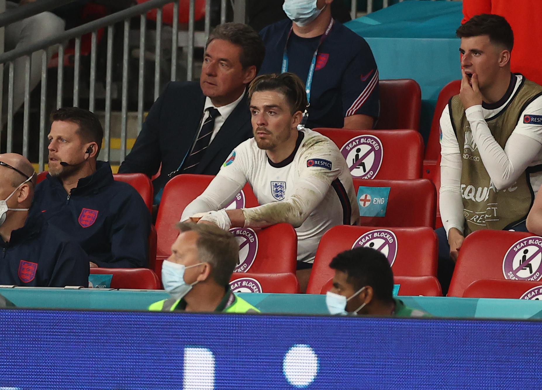 The Aston Villa star finished the match back in the stands