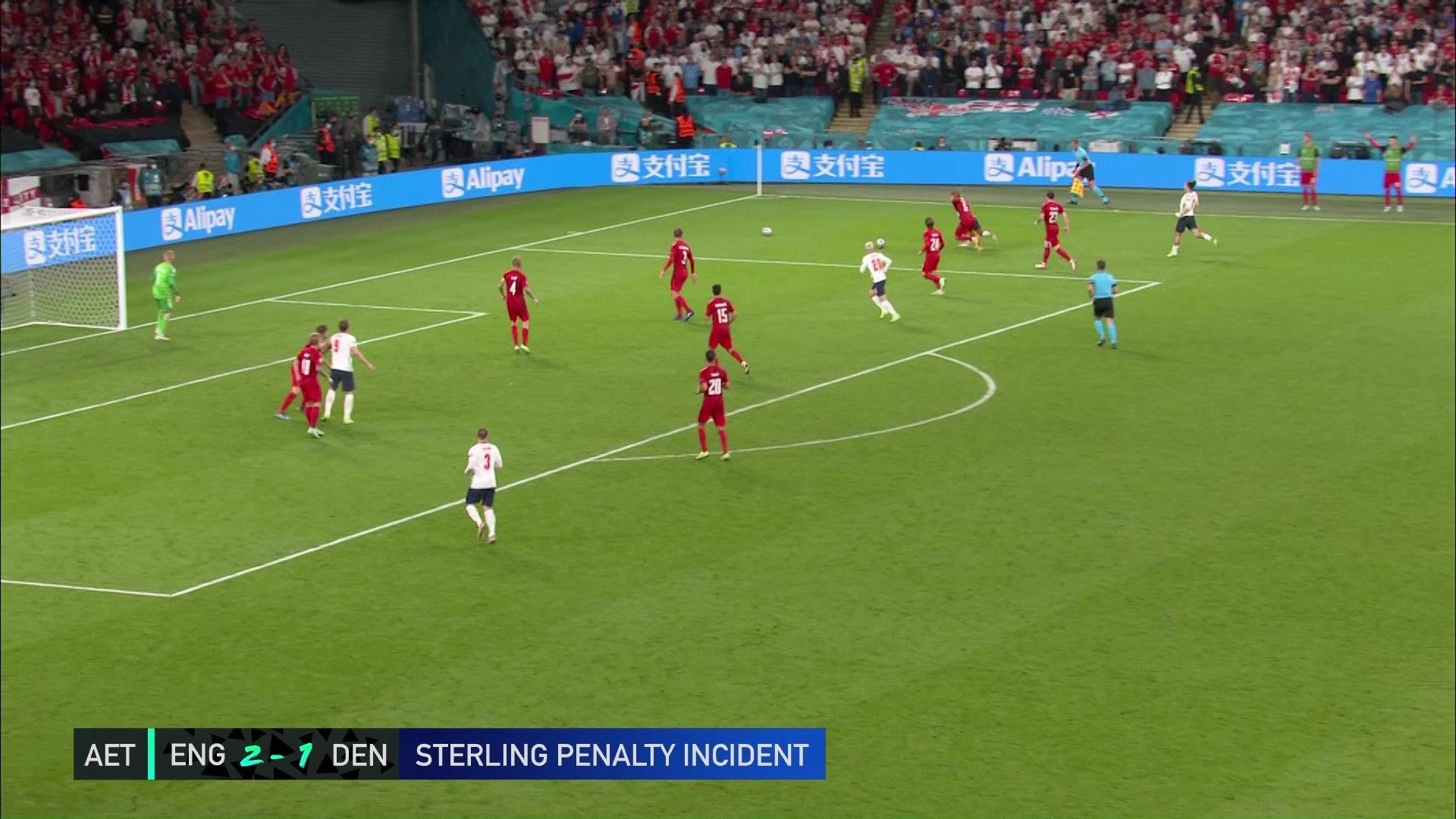 England won the crucial penalty on Wednesday with two balls on the pitch