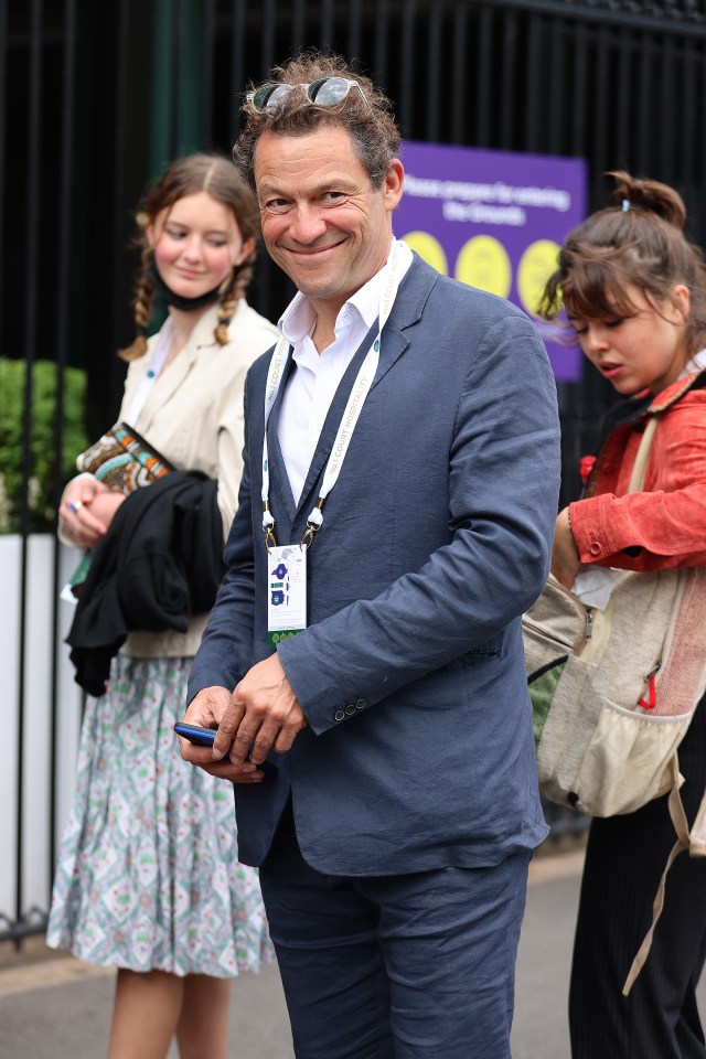 The Pursuit of Love star Dominic West was also at Wimbledon