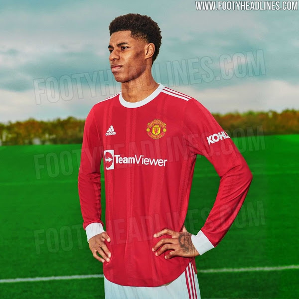 Marcus Rashford showed off United's latest creation featuring new sponsors TeamViewer