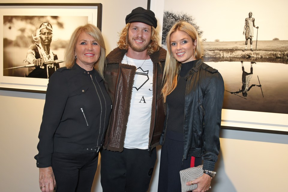 Branson has two children Sam (middle) and Holly ( right) with his wife Joan Templeman (left)