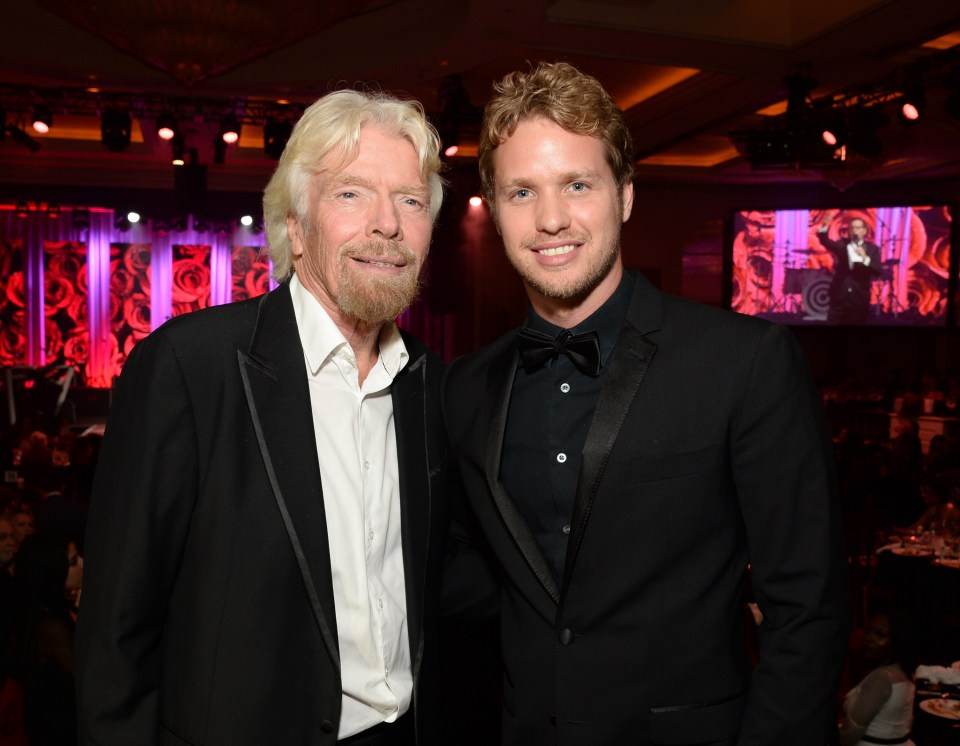 Richard and Sam Branson in California in 2016