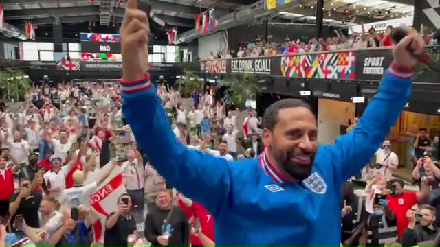 Ferdinand looked excited and nervous ahead of England's historic day