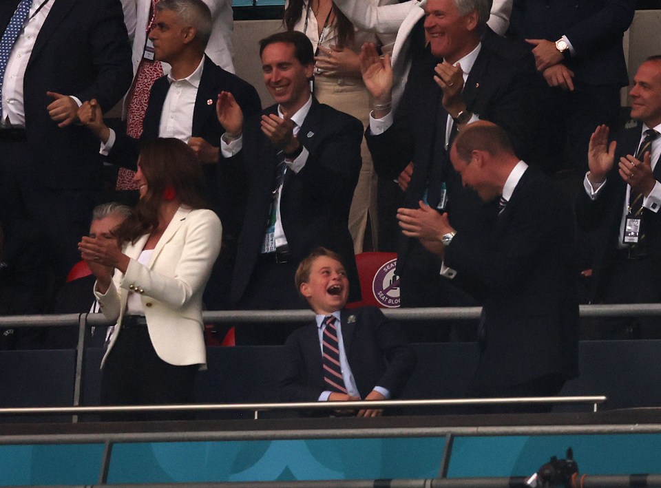 Prince George went wild after Luke Shaw scored in the first two minutes of the game