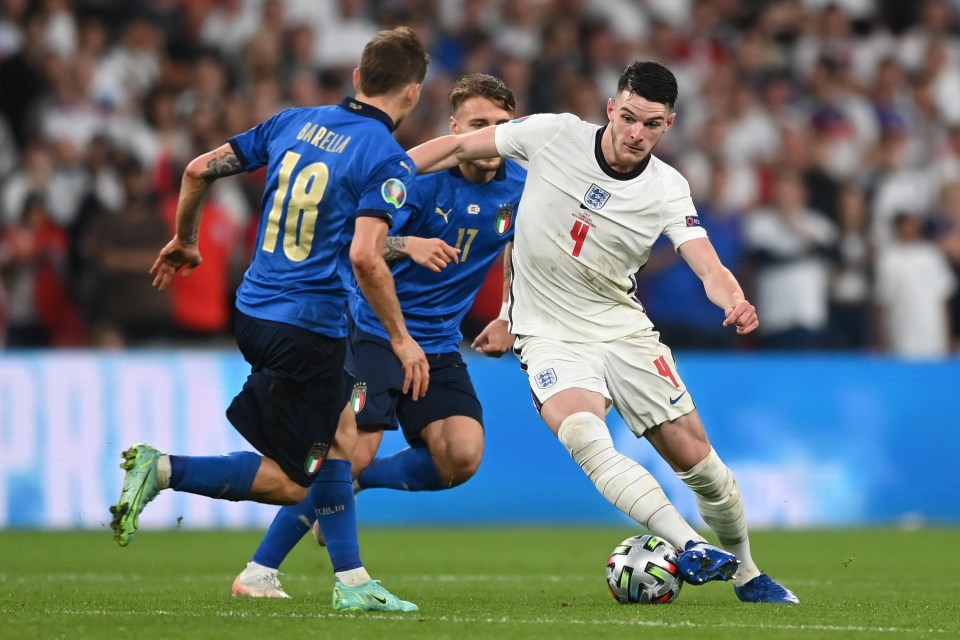 Declan Rice was impressive in the centre of midfield for the Three Lions