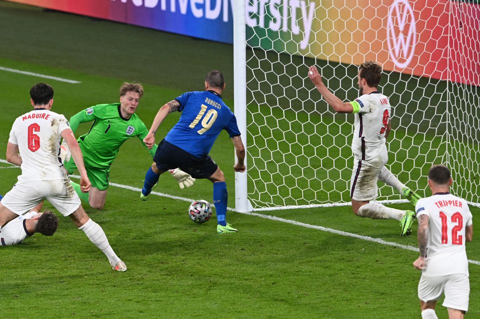 Leonardo Bonucci stabbed home Italy's equaliser as their pressure eventually paid off