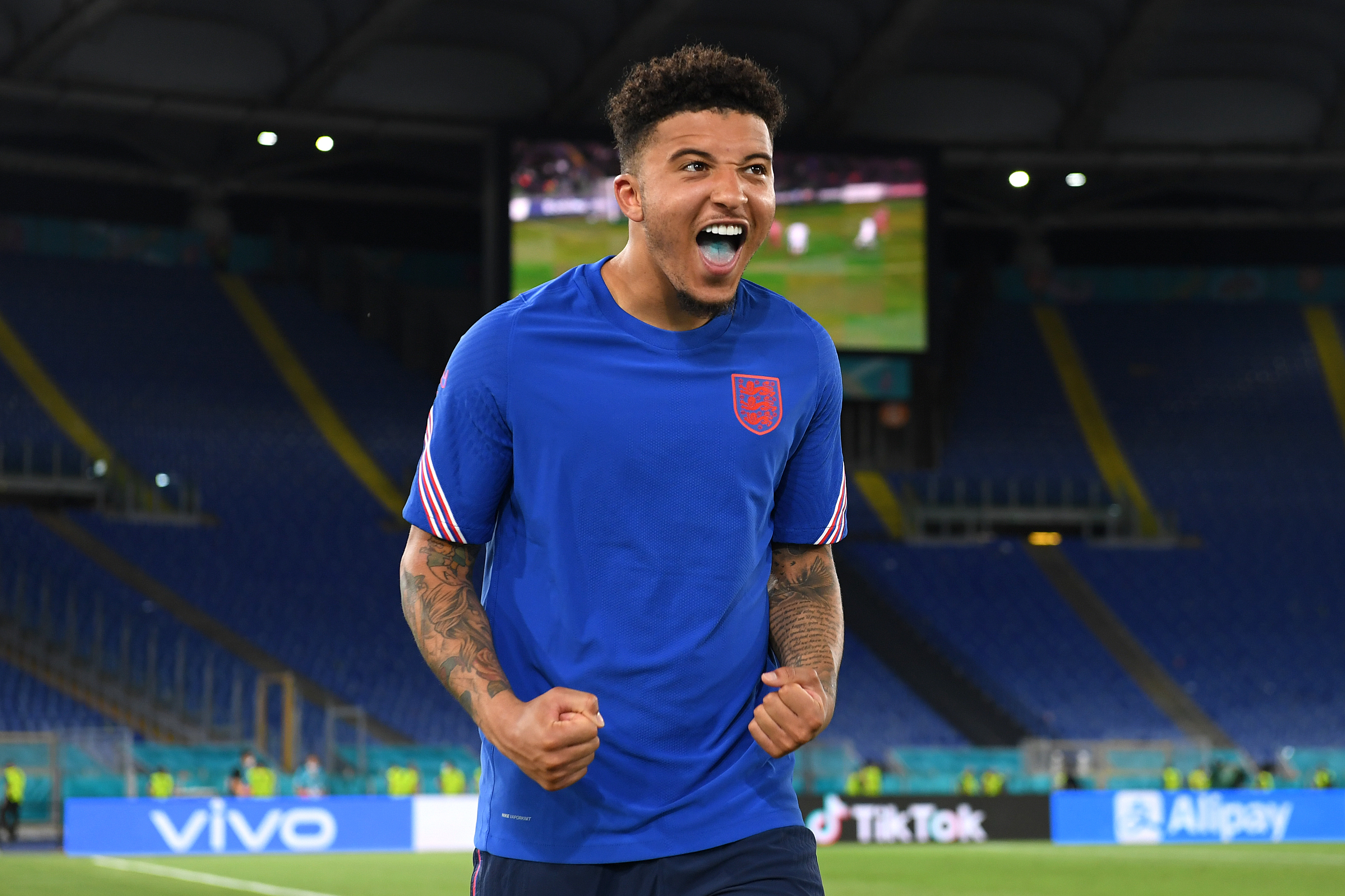 Jadon Sancho was at Carrington on Tuesday to finalise his move to Man Utd