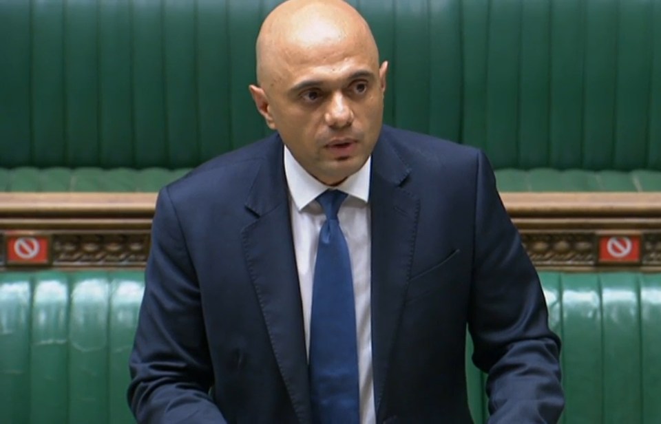 Health Secretary Sajid Javid made the announcement today