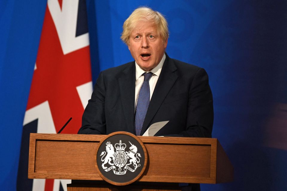 Boris Johnson announced the changes at a presser tonight